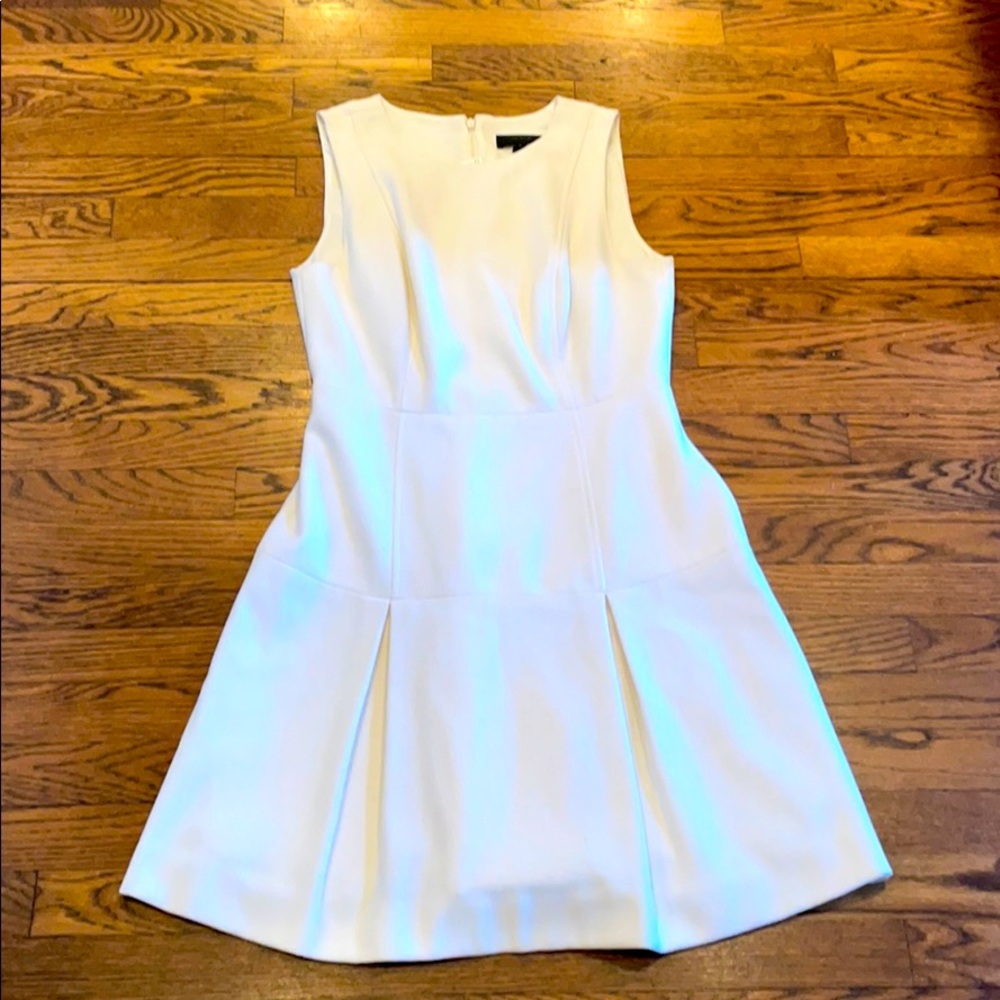 Off white wool J Crew drop waist dress